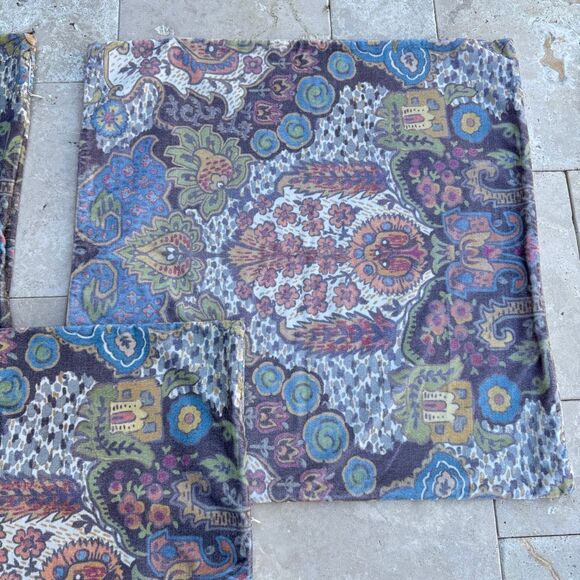 Lot of 3 Pottery Barn Pillow Covers Velvet Paisley Boho Large 24”x24” Multicolor - Picture 4 of 11
